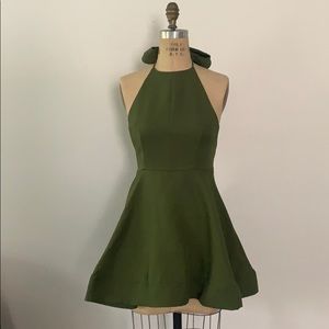 Beautiful green cocktail dress. Fit and flare.